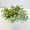 Fiori decorativi Pianta artificiale Gambi di eucalipto Verde Rami finti Foglie per centrotavola bouquet da sposa