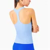 Camicie attive Tinta unita Sport Canotta Donna senza maniche Yoga Crop Vest Y Shape Backless Stretto Soft Fitness T-shirt Palestra Allenamento Abbigliamento