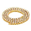 RQ 1 ROW ROW RHINESTONE MEN HIP HOP'S NEPLACE RAP SINGER CANE CANE ICE TENNIS Tennis Chain Shiny Women’s Jewellry