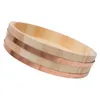 Servis uppsättningar träpall sushi bibimbap trä fat ris hink blandning trumma 27x27x7.5 cm tall