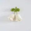 Fleurs décoratives Crochet fleur porte-clés pendentif tricoté à la main sac artificiel pendentifs pour femmes petite amie cadeau petits accessoires