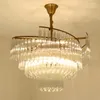 Lampes suspendues Moderne Salon Lustre Salle À Manger Chambre Luxueux Cristal Décoratif Maison Éclairage Intérieur Brillant LED