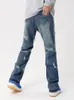 Jeans Masculino Estilo Y2K Calças Denim Baggy Masculinas Joggers Desgastados Rasgados Roupas Masculinas Streetwear