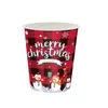 Christmas and New Year theme party disposable tableware with pull flag tableware set