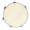 Drum 6 inch Tamboerijn Bell Hand Held Tamboerijn Birch Metal Jingles Kids School Musical Speelgoed KTV Party Percussie Speelgoed QH19