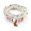 Charm Bracelets Women Bohemian Jewelry Of Multilayer Elastic Weave Set Bangles With Tassel Beads Wrap Bracelet DIY Gift Pulsera