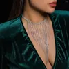 Choker IngeSight.Z Bling Strass Kwastje Klauw Borst Ketting Ketting Vrouwen Luxe Kristal Etentje Bruiloft Lichaam Sieraden