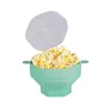 Bols Utile Popcorn Making Bowl Seau de fabricant de micro-ondes réutilisable de qualité durable avec magasin de couvercle