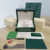 最高品質の箱ロレックスウォッチボックスアクセサリー卸売モントレウォッチブックレットカードタグと英語の紙