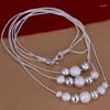 Kedjor Lucky Charm Silver Plated Pendants for Women Sterling smycken halsband Tillbehör Fashion Multi Beans N020 HP
