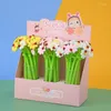 Pcs/lot Kawaii Beetle Flowers Soft Silicone Bendable Gel Ink Pens School Office Writing Supplies Gift Stationery Prizes Kids