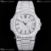 2021 TWF verharde diamanten 5711 324SC 324CS automatisch herenhorloge Stick Markers volledig Iced Out Diamond roestvrij stalen armband Super 279A