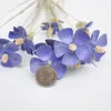 Decorative Flowers 10pcs Handmade Plant Violet Flower Natural Dried Bouquet Home Decoration Diy Arrangement Shooting Props