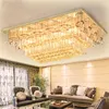 Plafonniers rectangulaire salon lampe Led luxe cristal phare atmosphère créative Hall salle à manger chambre