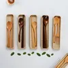 Wooden Chopsticks Spoons Knife Set Portable Dinnerware Set With Packing Box For Travel Camping C48