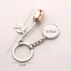 Rose Gold Sleutelhanger Valentijnsdag Cadeau Sleutelhanger Rose Blank Round Heat Sublimated Key Hanger