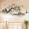 Väggklistermärken shijuekongjian floder berg diy ginkgo träd väggmålning för vardagsrum sovrum kök hem dekoration 230603
