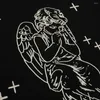 Herr t -skjortor herr streetwear cupid rolig anime tecknad grafisk linje mönster tryck skjorta unisex bomull tshirt överdimensionerade toppar tees