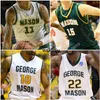 Wsk Custom George Mason basketbalshirt NCAA College Jamal Hartwell II Javon Greene Miller Wilson Xavier Johnson Josh Oduro
