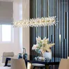 Lâmpadas pendentes lustre de cristal moderno anéis nórdicos lâmpada suspensa iluminação interna decoração de casa para sala de estar quarto restaurante