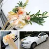 Fleurs décoratives 4 couleurs mariage voiture soie fleur décoration Kit européen multicolore chaise dos artificiel