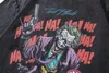 TKPA Joker Print Wash Old Small Neckline T-shirt a maniche corte da uomo e da donna High Street mezza manica antica