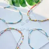 Anklets 304 من الفولاذ المقاوم للصدأ بوهو بوهيميا رابط سلسلة الكابلات كرب أنكليت الفضة ملون متعدد الطبق