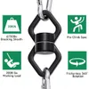 Cords Slings and Webbing 30KN Outdoor Rock Climbing Carabiner Swivel Connector Universal Gimbal Ring Yoga Swing Hammock Rope Swivel Rotational Connector 230603