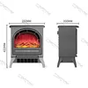 Rafouage des radiateurs 1800W Freestand Fichette électrique chauffage 3D Simulation Flame Effet Remote Contrôle Home Office Heating Stove Radiateur