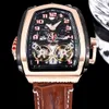 Twin Turbo Rose Gold Herenhorloge JCFM05 Automatisch uurwerk Saffierkristal Oversize Zwitsers sporthorloge Lichtgevende wijzers 4 kleuren Tonneau