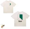 Mens T-shirts Womens Rhude Designers For Men Tops Letter Polos broderi Tshirts kläder Kort ärm Tshirt stora tees