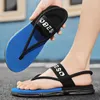 Sandals Fashion Red Men's Summer Flip Flops 2023 Peep-toe Flat Man Outdoor Non-slip Mens Flip-Flops Chanclas Hombre