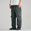 Pantaloni da uomo Uomo Multi-tasca Allentato Casual Gamba larga Cargo Cityboy Giappone Streetwear Moda Abbigliamento da lavoro Pantaloni Pantaloni sportivi da jogging maschile