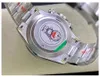 مشاهدة أوتوماتيكية مصنع المصنع الساعات توقيت حركة الرسغ 122 مم 904L من الياقوت الزجاج مضيئة مضاد للماء الفولاذ المقاوم للصدأ حزام المطاط 11650 YV12D