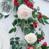 Decoratieve Bloemen Bruiloft Kunstmatige Roos Bloem Desktop Decoraties Vakantie Feest Thuis Tafel Venster Scène Layout Krans Hanger