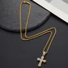 Collier croix hip-hop pour homme Collier pendentif croix vintage