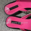 Top-Quality Fashion Brand LOGO Leather Flip Flops with Colorful Diamonds Slippers Sandals for Summer