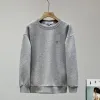 Nya herrtröjor Polo Sticked Cotton O-Neck Sweatshirt Pullover Fashion Paris långärmad asiatisk storlek