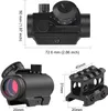 1x20 RDS-25 Red Dot Sight 4 Moa Red Dot Gun Sight Rifle Scope för 20 mm Rail med 1 tum Riser Mount Airsoft Hunting Accessory