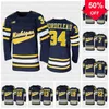 Mag C202 Michigan Wolverines College Hockey Navy Replica Jersey 4 Cam York 7 Nick Blankenburg 9 Eric Ciccolini Beniers Johnson Brisson Power Mann