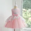 Mädchen Kleider Sommer Rosa Tutu Für Geburtstag Party Koreanischen Stil Spitze Kind Kleidung Baby Ballkleider Von 6 Jahre alt Hochzeit