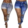 Jeans pour femmes Mode High Wait Stacked Pantalons Pantalons Femmes Jeans Mid Rise Exagéré Trous Déchirés Skinny Crayon Pantalon Pantalon Usage Quotidien 230603