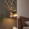 Vägglampa modern roterande LED -ljus fixtur loft svart guld järnstjärna projektion sconce sängen läsning hem dekoration luminaria