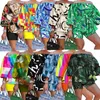 Calças femininas de duas peças verão 2023 conjunto de 2 estampas sexy roupas femininas para boate usar conjunto de shorts manga bufante