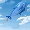 Akcesoria latawców 2.2 -metr 3D Dolphin Dolphin Kształt Flying Kite Parafoil Sports Oprogramowanie Parraglidowanie Plaży Zabawki na zewnątrz dla dorosłych dzieci 230603