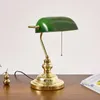 Candeeiros de mesa Banco Candeeiro Imitação Dourado Estilo Europeu Vidro Escrivaninha Sala de Estar Quarto Decoração Cabeceira