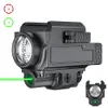 800 Lumens Light with Red Green Dot Laser Sight Rechargeable Flashlight Hunting Light for 20mm Picatinny Rail-Green