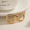 Hoepel oorbellen creatief ontwerp gebroken bal scherf voor vrouwen overdreven roestvrij staal waterdicht sieraden cadeau