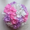 Fleurs décoratives 11 pouces Artificielle Hortensia Fleur Boule Pincushion Mariage Embrasser Tentures Pour Ornements De Noël Décor De Fête