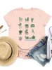 T-shirts pour femmes Vêtements Vêtements Lady Graphic T-shirt à manches courtes Tee Top Plant Sweet Trend Cute Fashion Women Casual Basic Print Shirt